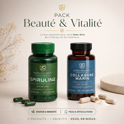 Pack Beauté & Vitalité Collagène Marin + Spiruline