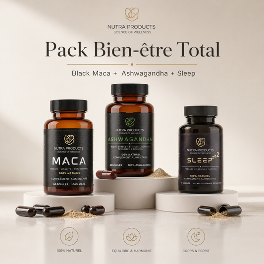 Pack Bien-être Total Black Maca + Ashwagandha + SLEEP